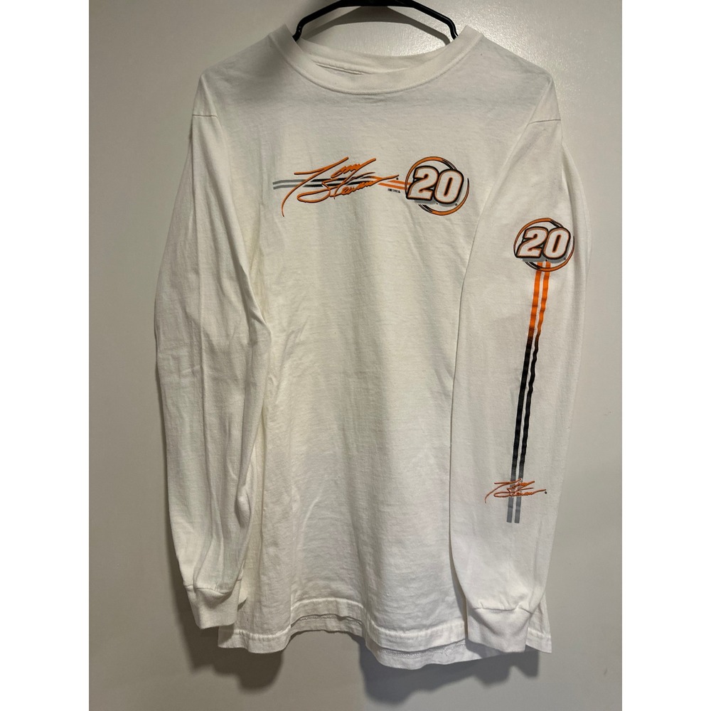Chase Authentics Tony Stewart NASCAR Shirt Mens sz:M White Good Graphic LS